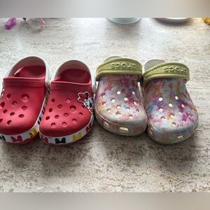 CROCS Toddler Minnie Red and Multicolor Water Shoes